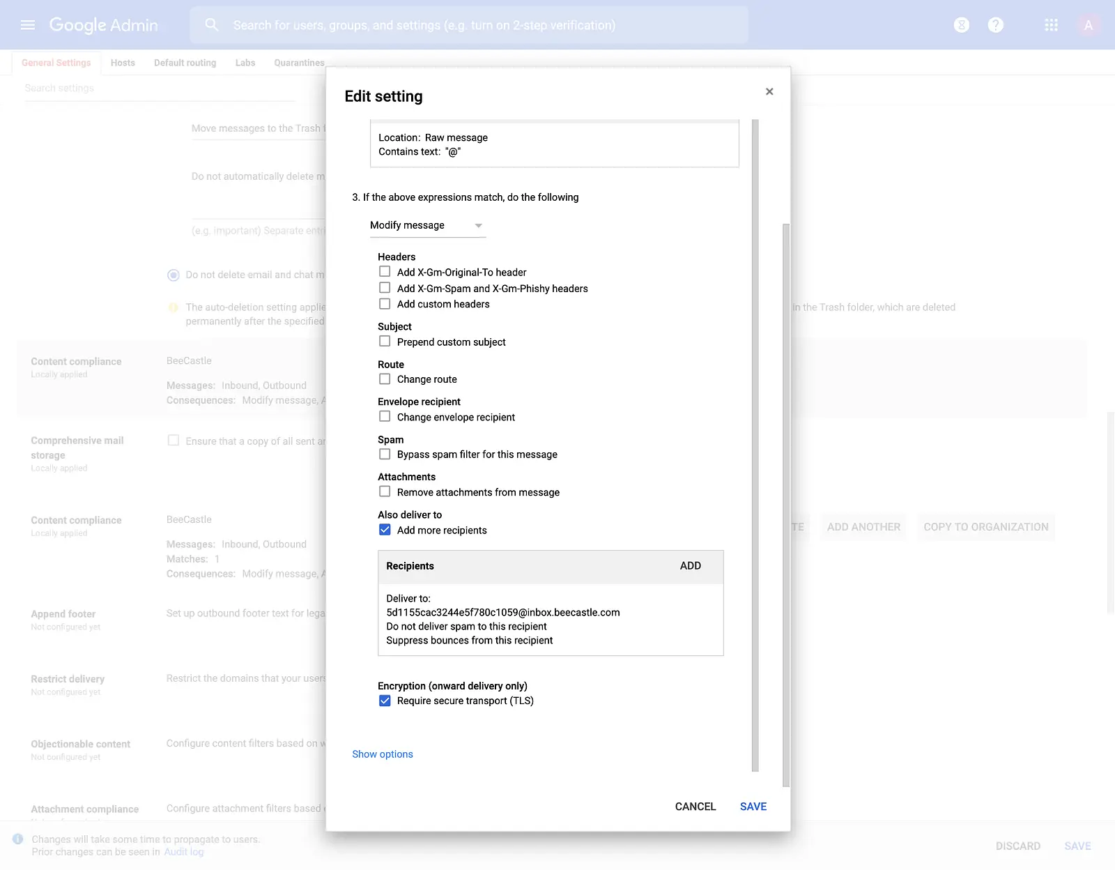“Add Setting”