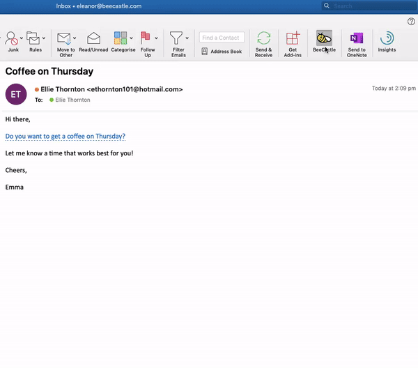 By adding contacts from directly from your emails, you can easily extract a new contact's information such as the compan