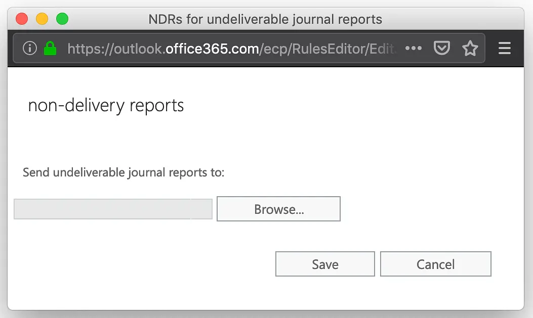 ' Send undeliverable journal reports to:' .