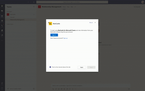 2. Sign in with your BeeCastle log in