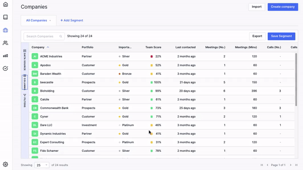 The custom field will appear as a column. You can drag and drop to re-order the columns, as well as make the columns wid
