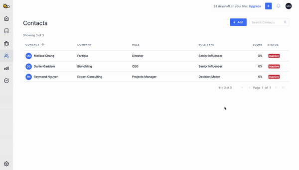You can add contacts individually one-by-one on the BeeCastle Website.