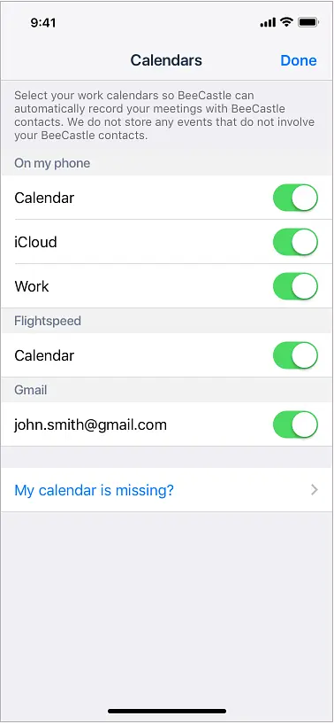 Integrated Calendars