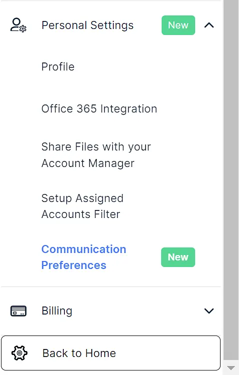 Go to setting on the left-hand navigation