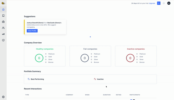 ‘Portfolio’ will be the first row under ‘Company’